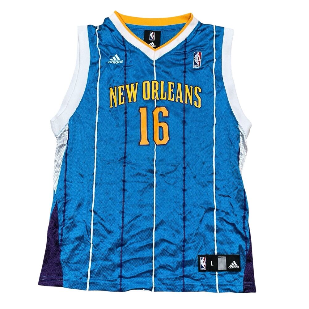 New‎ Orleans Hornets Youth Kids Jersey Size Large Stojakovic 16 Adidas NBA
